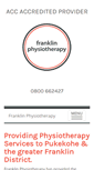 Mobile Screenshot of franklinphysio.co.nz